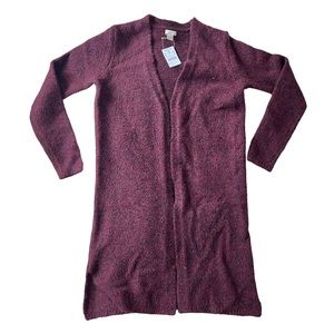 J. Crew Marled Red Black Cardigan XXS